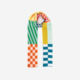 Pattern Patch Skinny Knit Scarf