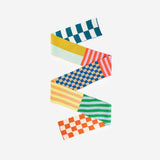 Pattern Patch Skinny Knit Scarf