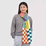 Pattern Patch Skinny Knit Scarf