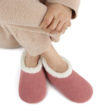Women's Corduroy Sherpa Lined Non Skid Slipper Socks