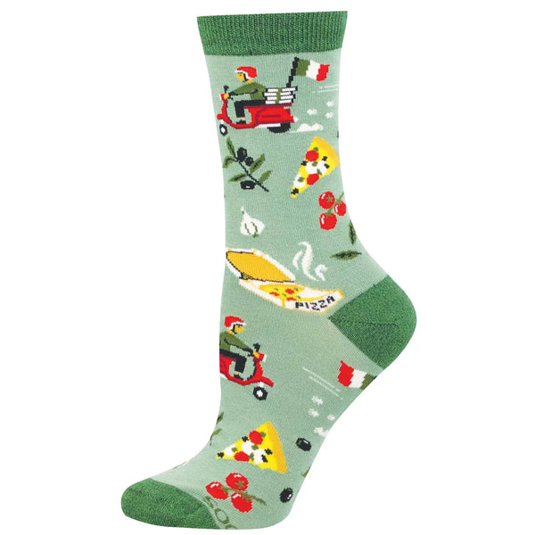 Pizza Delivery Bamboo Crew – Pippi Socks