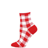 Gingham Plaid Cotton Mini Crew