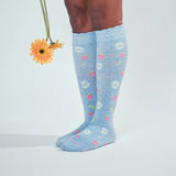Strawberry Floral Knee High Compression Socks