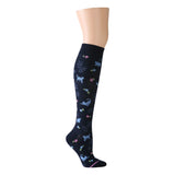 Cat Floral Knee High Compression Socks