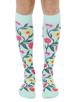 Flowering Vines Compression Knee Socks