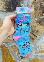 Dead Fucking Tired Women's Crew Socks