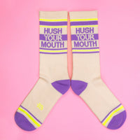 Hush Your Mouth Unisex Gym Crew Socks