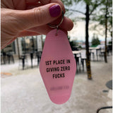 1st Place in Giving Zero Fucks Motel Keychain