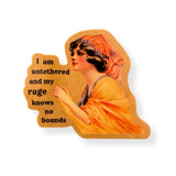 I Am Untethered Vintage Woman Art Nouveau Vinyl Sticker