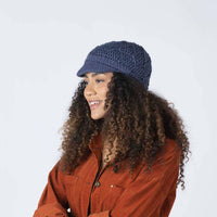 Jax Knit Brim Beanie: Rose Wood