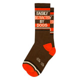 Easily Distracted By Dogs Unisex Gym Crew Socks