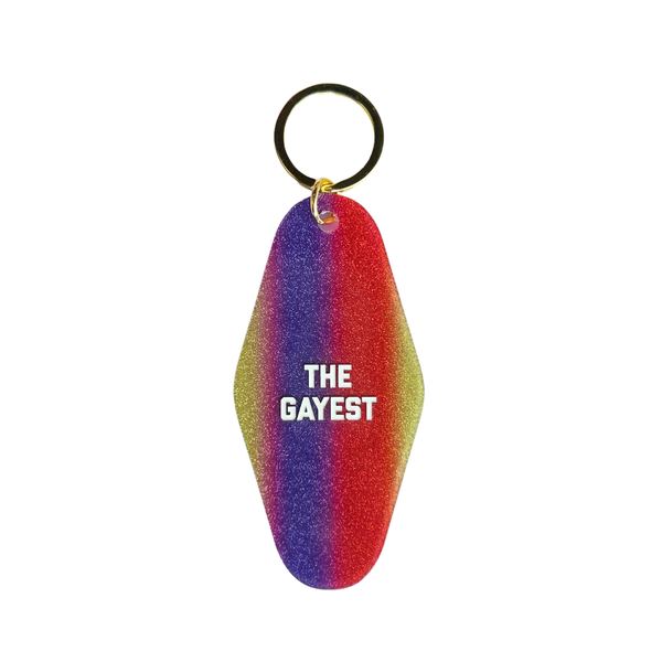 The Gayest Rainbow Motel Keychain