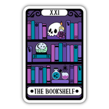 The Bookshelf Alternative Tarot Card Reader Sticker