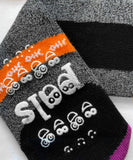 Bat & Black Cat Fun Non-Slip Socks for Kids: KIDS SMALL