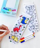 Days of the Dinosaurs Coloring Socks