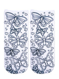 Whimsical Butterflies Coloring Socks