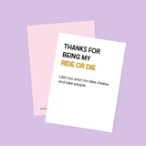 Ride-or-Die Friendship Card