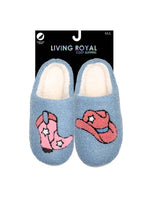 Cow Print "Howdy" Slippers