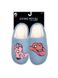 Cow Print "Howdy" Slippers