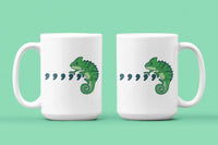 Comma Chameleon: 15oz green handle