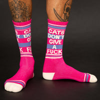 Cats Don't Give A Fuck Unisex Gym Crew Socks