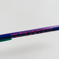 Crusty Old Gen X Lady Who Can't Even Ballpoint Pen in Violet