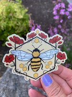 Floral Bee Sticker