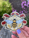 Floral Bee Sticker