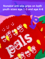 Strawberry & Banana Mismatched Non-Slip Socks for Kids
