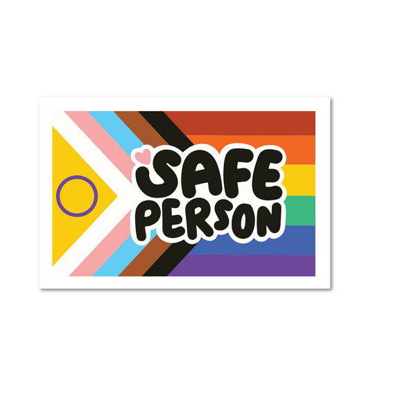 Safe Person LGBTQIA Ally Flag Vinyl Sticker