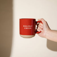 Holiday Cheer Stoneware Coffee Mug - Christmas Decor