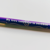 My Love Language Is Silence Ballpoint Pen in Violet | Gen Z