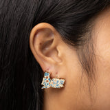 Floral Cat Drop Earrings