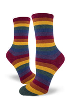 Heather Rainbow Striped Crew