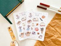 Cozy Time Sticker Sheet | Warm Fall Days Autumn Vibes