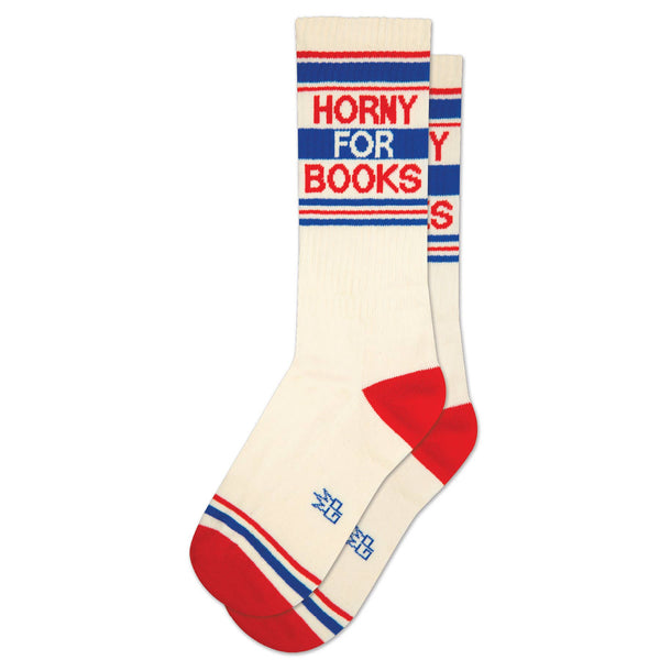 Horny For Books Unisex Gym Crew Socks