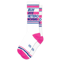 Buh Bye Hetero Norms Unisex Gym Crew Socks
