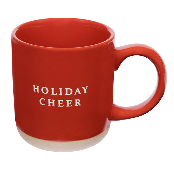 Holiday Cheer Stoneware Coffee Mug - Christmas Decor