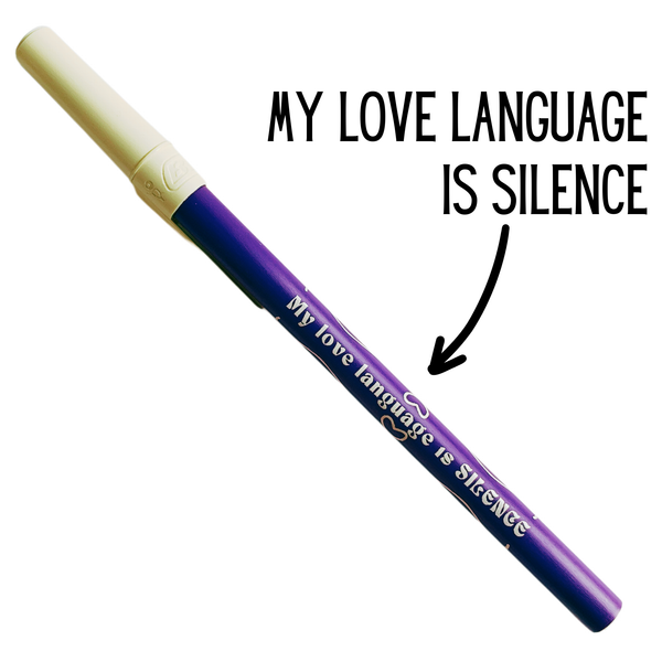 My Love Language Is Silence Ballpoint Pen in Violet | Gen Z