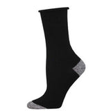 Contrast Heel Toe Bamboo Roll Top Crew