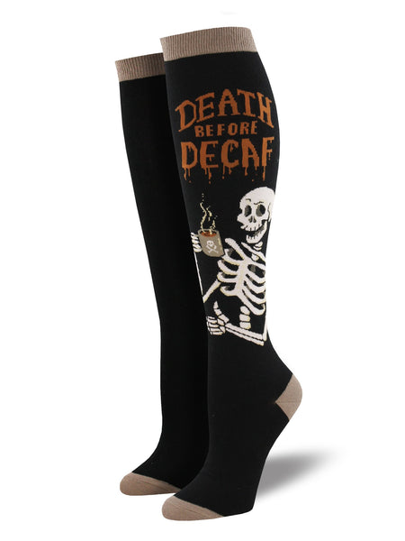 Death Before Decaf Knee High Socks