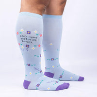 Kick Some Ass Today Honey "Stretch It"  Knee High Sock
