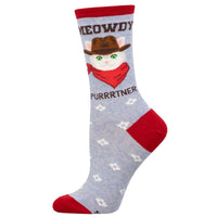 Meowdy Purrrtner Crew Sock