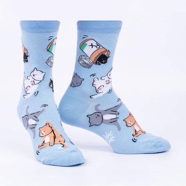 Purr-Scription for Happieness Crew Sock