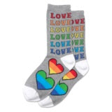 Rainbow Love Sock