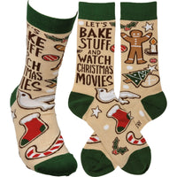 Let's Bake Stuff and Watch Christmas Movies Sock