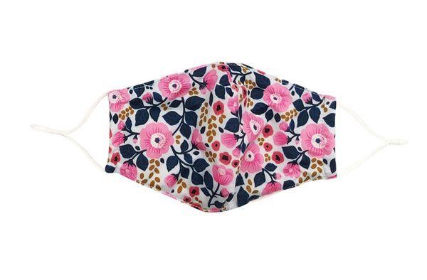 Care Cover White Floral Mask
