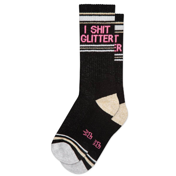 I Shit Glitter Gym Crew Socks