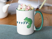 Comma Chameleon: 15oz green handle