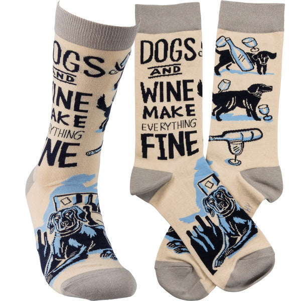 Dogs and Wine Sock